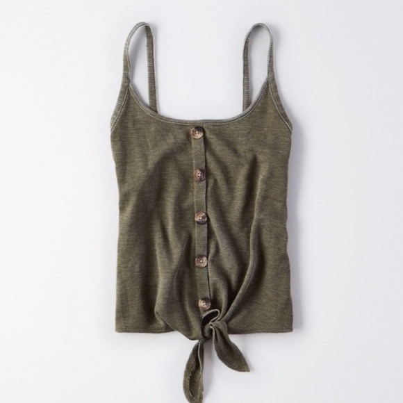American Eagle Outfitters Tops - American Eagle Tie Front Button sz L ✨